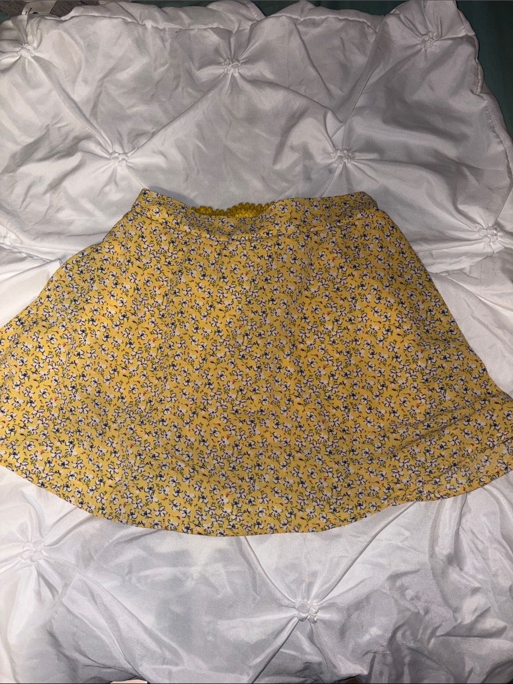 Speechless Yellow Floral A-Line Kids Skirt